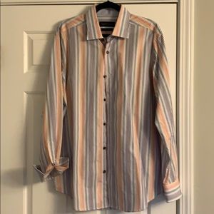 Slim fit striped dress shirt